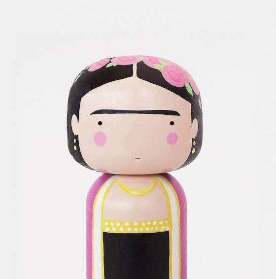 Toys for kids Frida by Sketchinc hand painted wood doll