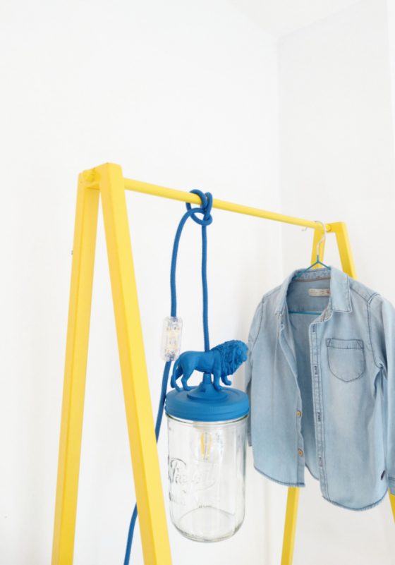 Children bedroom furniture clothes hanger yellow Peek&Pack