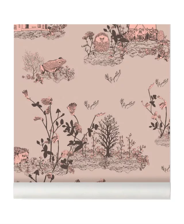 Woodlands Wallpaper brown-pink