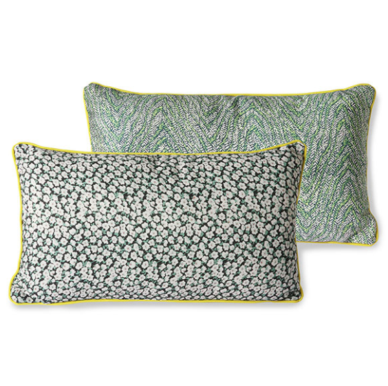 doris for hkliving: printed cushion green (35×60)